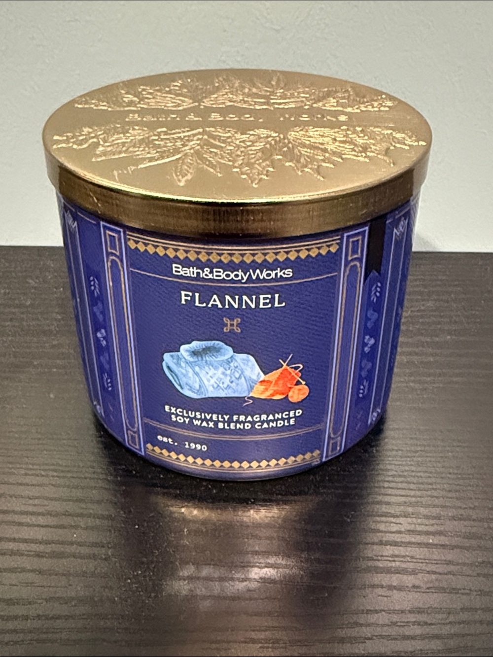 Bath & Body Works Flannel 3-Wick Candle